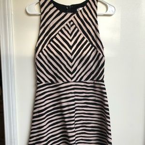 Light pink and black mini dress